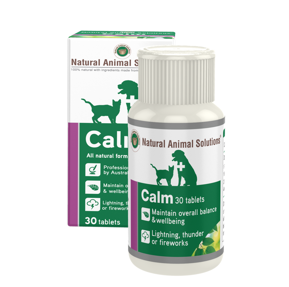 Natural Animal Solutions "Calm" Remedy for Cats & Dogs - 30 Tablets