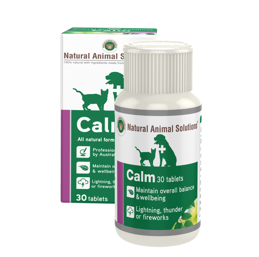 Natural Animal Solutions "Calm" Remedy for Cats & Dogs - 30 Tablets