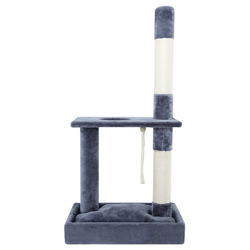 i.Pet Cat Tree 102cm Scratching Post Tower Scratcher Condo House Board Grey