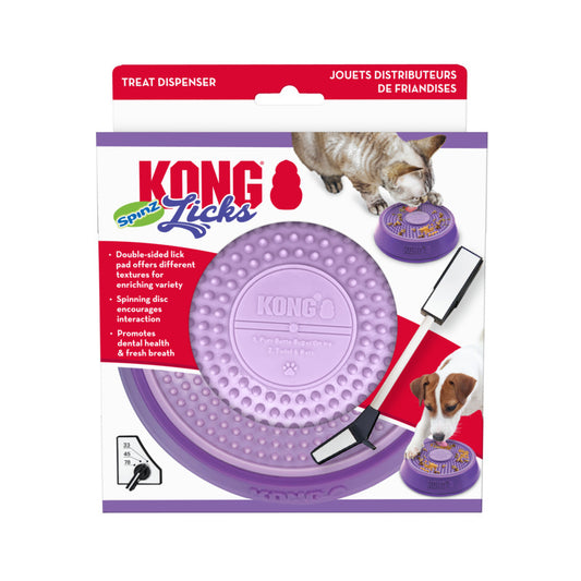 3 x KONG Licks Spinz Spinning Food Bowl for Cats and Dogs