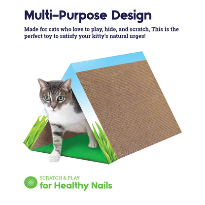 Petstages Fold Away Cardboard Cat Scratcher & Tunnel