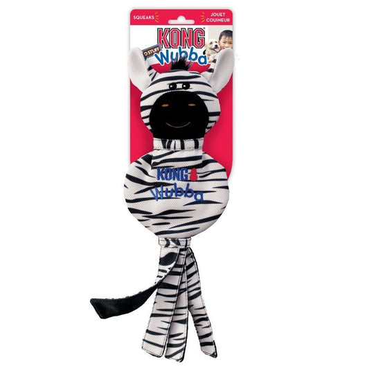 KONG Wubba No Stuff Dog Toy - Zebra 3 pack