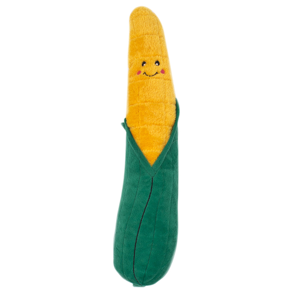 Zippy Paws Plush Squeaky Jigglerz Dog Toy - Corn