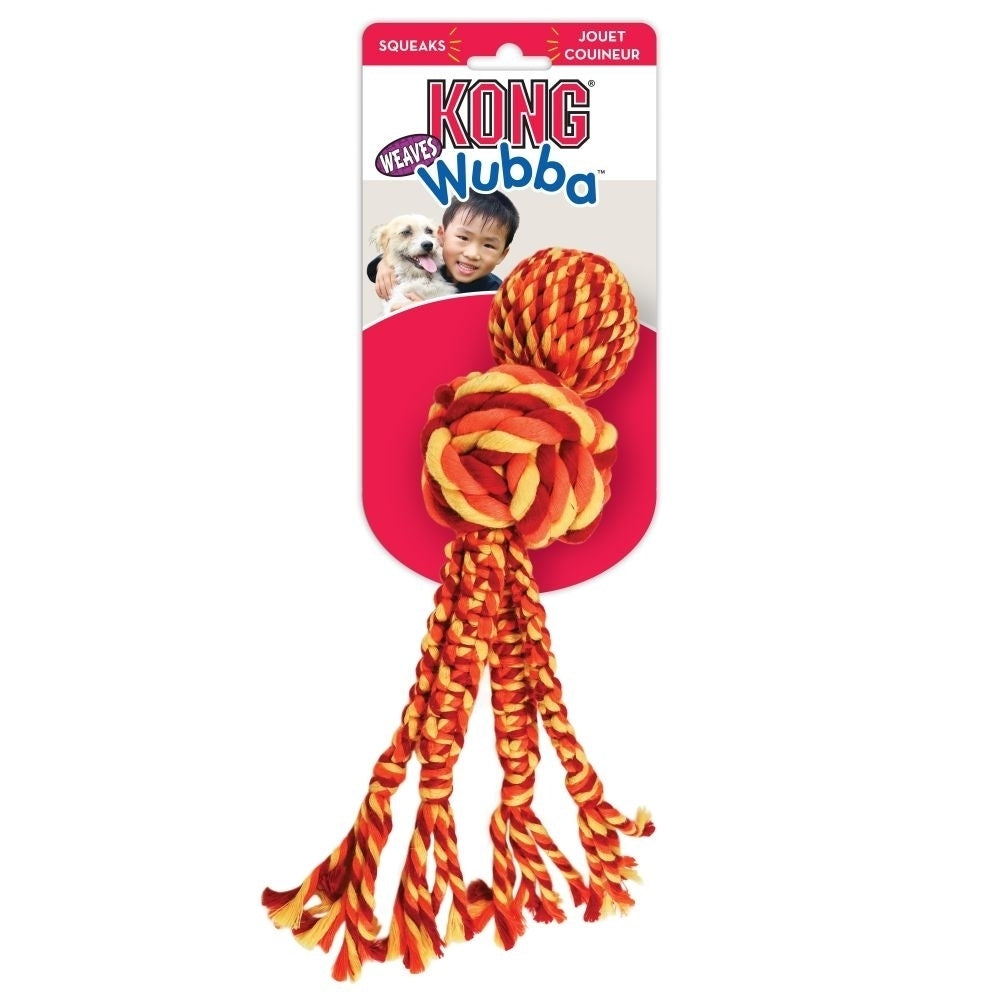 KONG Wubba Weaves With Rope Small 3 pack