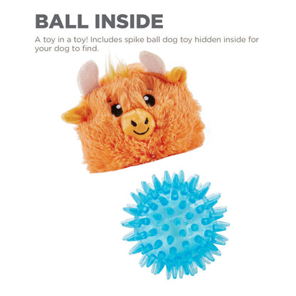 Outward Hound Reversi-Balls 2-in1- Plush & Ball Dog Toy - Yak