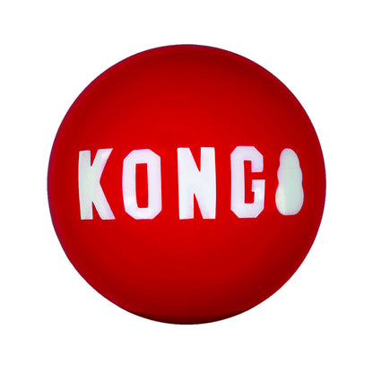 3 x KONG Durable High Bounce Signature Dog Fetch Balls 2-pack - Medium