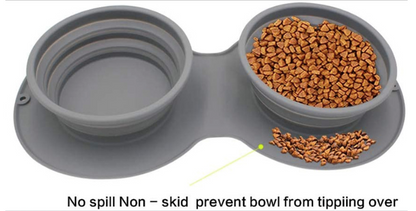 🇦🇺 Collapsible and Durable 2-in-1 Pet Bowl 🍲 - Convenient Water and Food Solution for your Furry Mate On-the-Go! 🐶🐱🚗🏕️💦🥘💕"