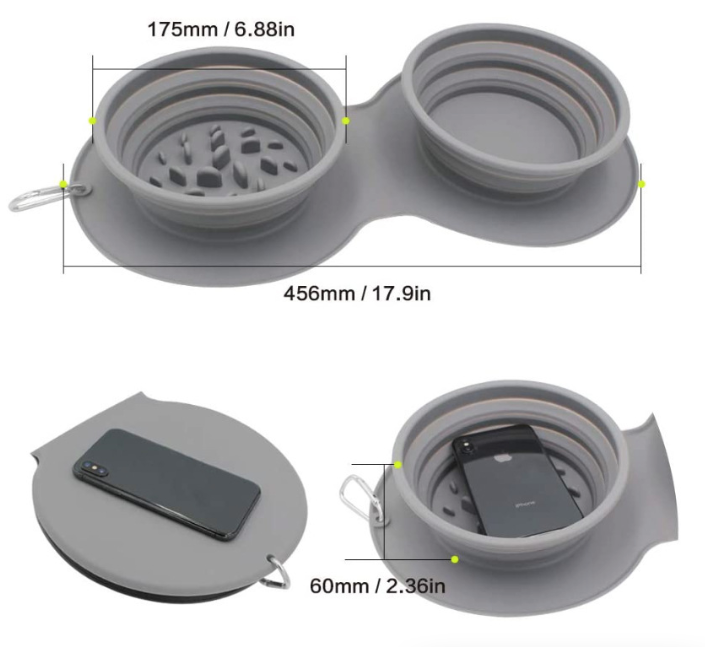 🇦🇺 Collapsible and Durable 2-in-1 Pet Bowl 🍲 - Convenient Water and Food Solution for your Furry Mate On-the-Go! 🐶🐱🚗🏕️💦🥘💕"