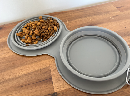 🇦🇺 Collapsible and Durable 2-in-1 Pet Bowl 🍲 - Convenient Water and Food Solution for your Furry Mate On-the-Go! 🐶🐱🚗🏕️💦🥘💕"