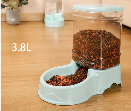 🐾🍲 "3.8L Dual-Function Auto Pet Feeder: Dry Food Dispenser & Water Bowl for Dogs and Cats" 💦🐶🐱