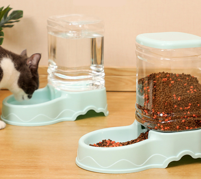 🐾🍲 "3.8L Dual-Function Auto Pet Feeder: Dry Food Dispenser & Water Bowl for Dogs and Cats" 💦🐶🐱