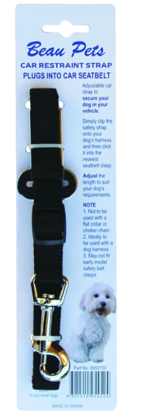 Beau Pets – Car Restraint Strap with Snap Hook