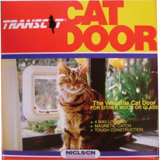 Transcat Lockable Pet Door for Cats & Small Dogs - White