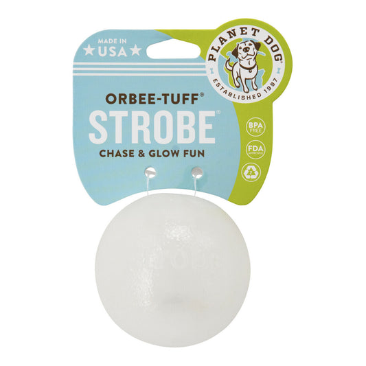 Planet Dog Orbee-Tuff Flashing Strobe Ball Dog Toy - Glow in the Dark