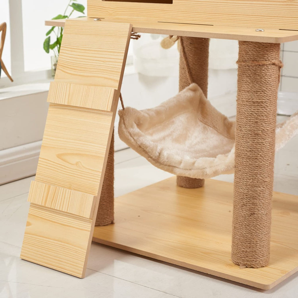 FLOOFI 130cm Wooden Cat Tree