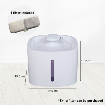 Floofi Pet Water Fountain Dispenser LED USB 3L