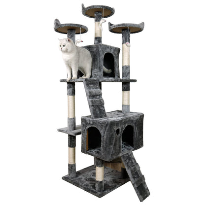 Furtastic 170cm Cat Tree Scratching Post - Dark Grey