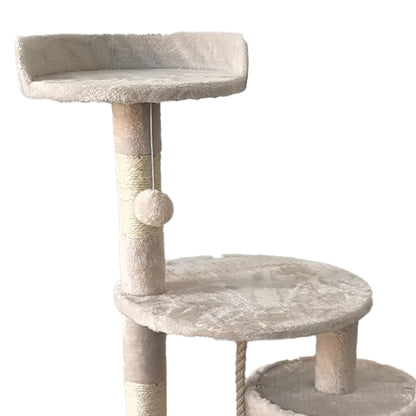 Furtastic 110cm Cat Tree Scratching Post - Beige