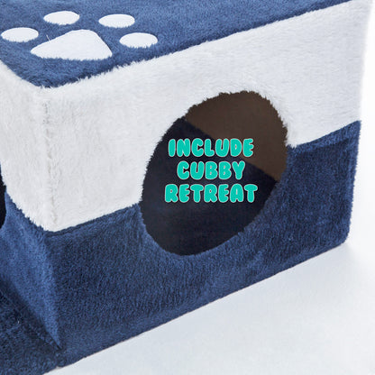 Cat Tree Multi Level Scratcher MONO 69cm BLUE