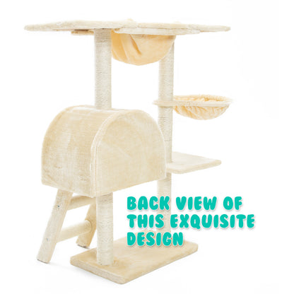 Cat Tree Multi Level Scratcher ATACAMA 100cm BEIGE