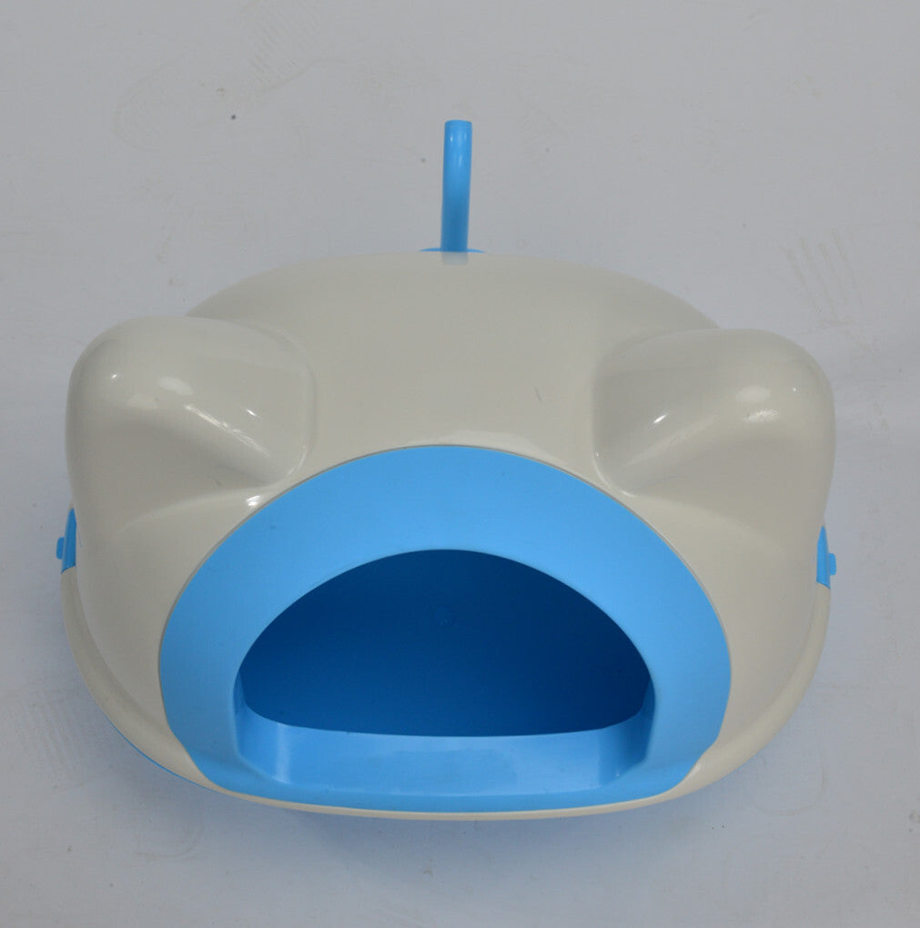 YES4PETS Large Hooded Cat Toilet Litter Box Tray House With Scoop Blue