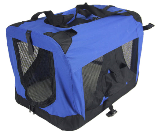 YES4PETS XXL Portable Foldable Pet Dog Cat Puppy Soft Crate-Blue