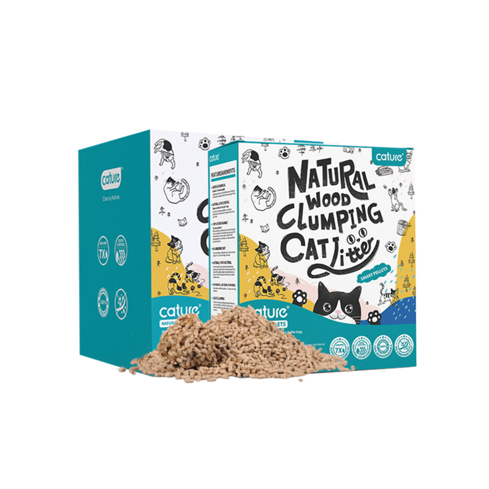 CATURE Wood Clumping Cat Litter Smart Pellets 20L/8Kg