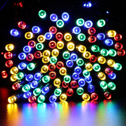 Solar Fairy String Led Lights 12M-32M Outdoor Garden Christmas Party Decor(12M100Led)