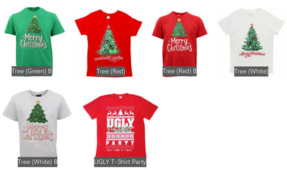 New Funny Adult Xmas Christmas T Shirt Tee Mens Womens 100% Cotton Jolly Ugly, Santa is Jolly, M