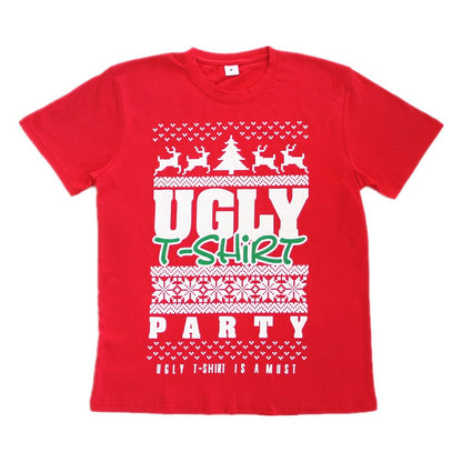 New Funny Adult Xmas Christmas T Shirt Tee Mens Womens 100% Cotton Jolly Ugly, UGLY T-Shirt Party, L