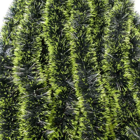 5x 2.5m Christmas Tinsel Xmas Garland Sparkly Snowflake Party Natural Home Décor, Snow Tips in Green (2m)