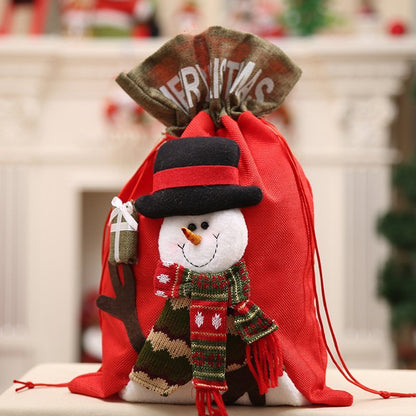 New Christmas Large Jumbo Felt Santa Sack Children Xmas Gifts Candy Stocking Bag, Snowman (41x28cm)