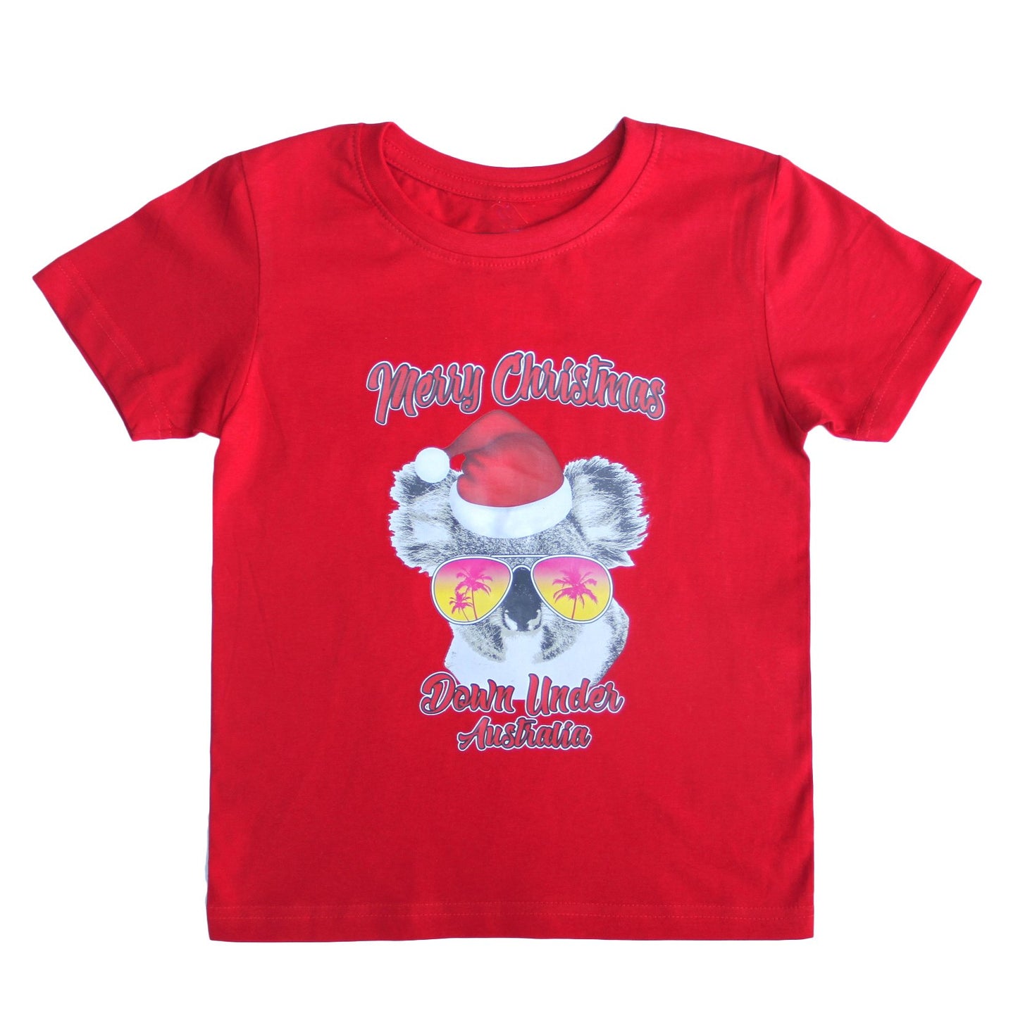 New Funny Adult Xmas Christmas T Shirt Tee Mens Womens 100% Cotton Jolly Ugly, Koala Sunglass (Red), XL