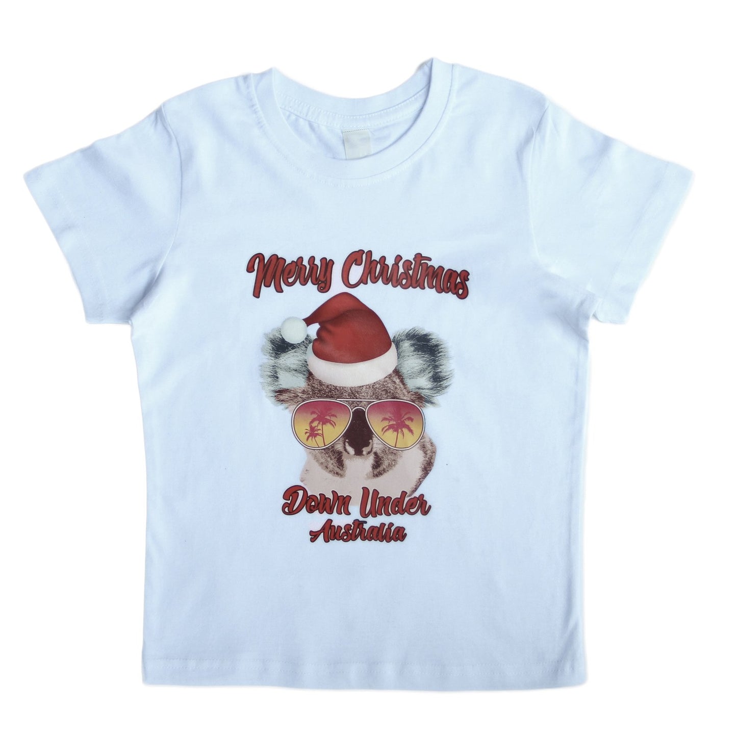 New Funny Adult Xmas Christmas T Shirt Tee Mens Womens 100% Cotton Jolly Ugly, Koala Sunglass (White), XS