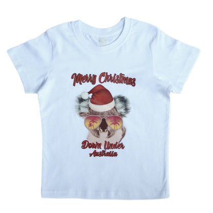 New Funny Adult Xmas Christmas T Shirt Tee Mens Womens 100% Cotton Jolly Ugly, Koala Sunglass (White), L