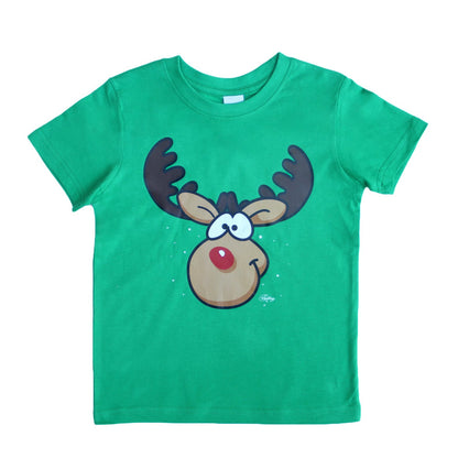 New Funny Adult Xmas Christmas T Shirt Tee Mens Womens 100% Cotton Jolly Ugly, Reindeer (Green), S