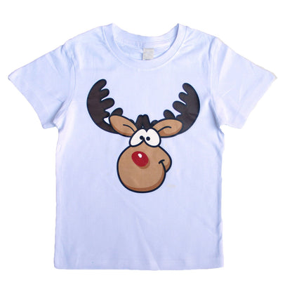 New Funny Adult Xmas Christmas T Shirt Tee Mens Womens 100% Cotton Jolly Ugly, Reindeer (White), XS