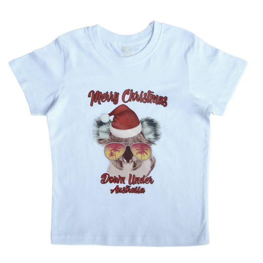 New Funny Adult Xmas Christmas T Shirt Tee Mens Womens 100% Cotton Jolly Ugly, Koala Sunglass (White), 3XL