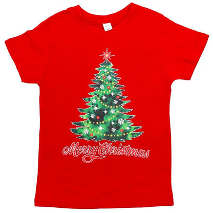 New Funny Adult Xmas Christmas T Shirt Tee Mens Womens 100% Cotton Jolly Ugly, Tree (Red), XS