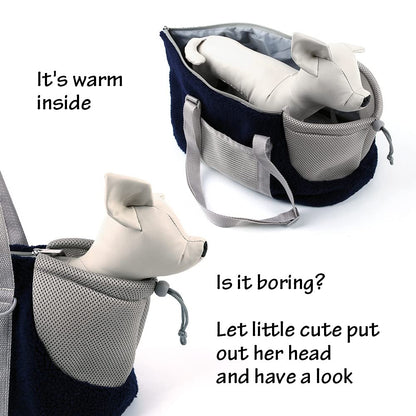 LIFEBEA Small Cat Carrier Pet bag: Comfy Shoulder Bag with Adjustable Strap for Small Dogs, Puppies, Kittens Up to 3kg /6.6 lbs - Grey