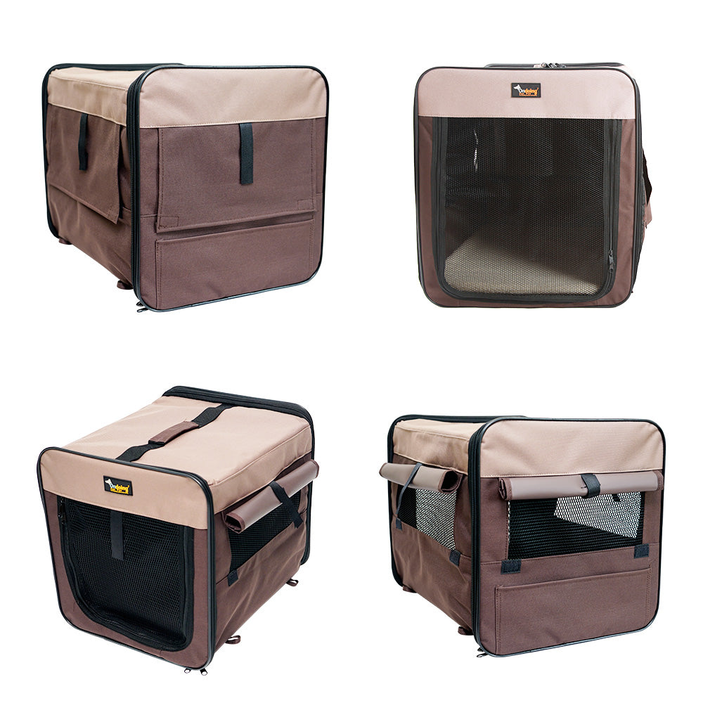 Pet Carrier Bag Soft Dog Crate Cage Kennel Tent House Foldable Portable Car Bed Navy Blue 82*58*58CM