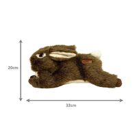 KONG Wild Low Stuffing Floppy Squeaker Dog Toy - Rabbit - Bulk Pack of 3 Toys