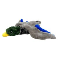 KONG Wild Low Stuffing Floppy Squeaker Dog Toy - Mallard Duck - Bulk Pack of 3 Toys