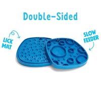 West Paw Feast Lick Mat Slow Feeder for Dogs - Bubbles