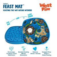 West Paw Feast Lick Mat Slow Feeder for Dogs - Bubbles