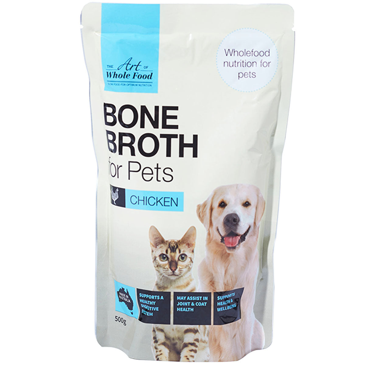 Art Whole Food Chicken Bone Broth for Pets 500g - Carton of 8