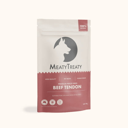 Meaty Treaty Australian Freeze Dried Beef Tendon Dog Treats 70g