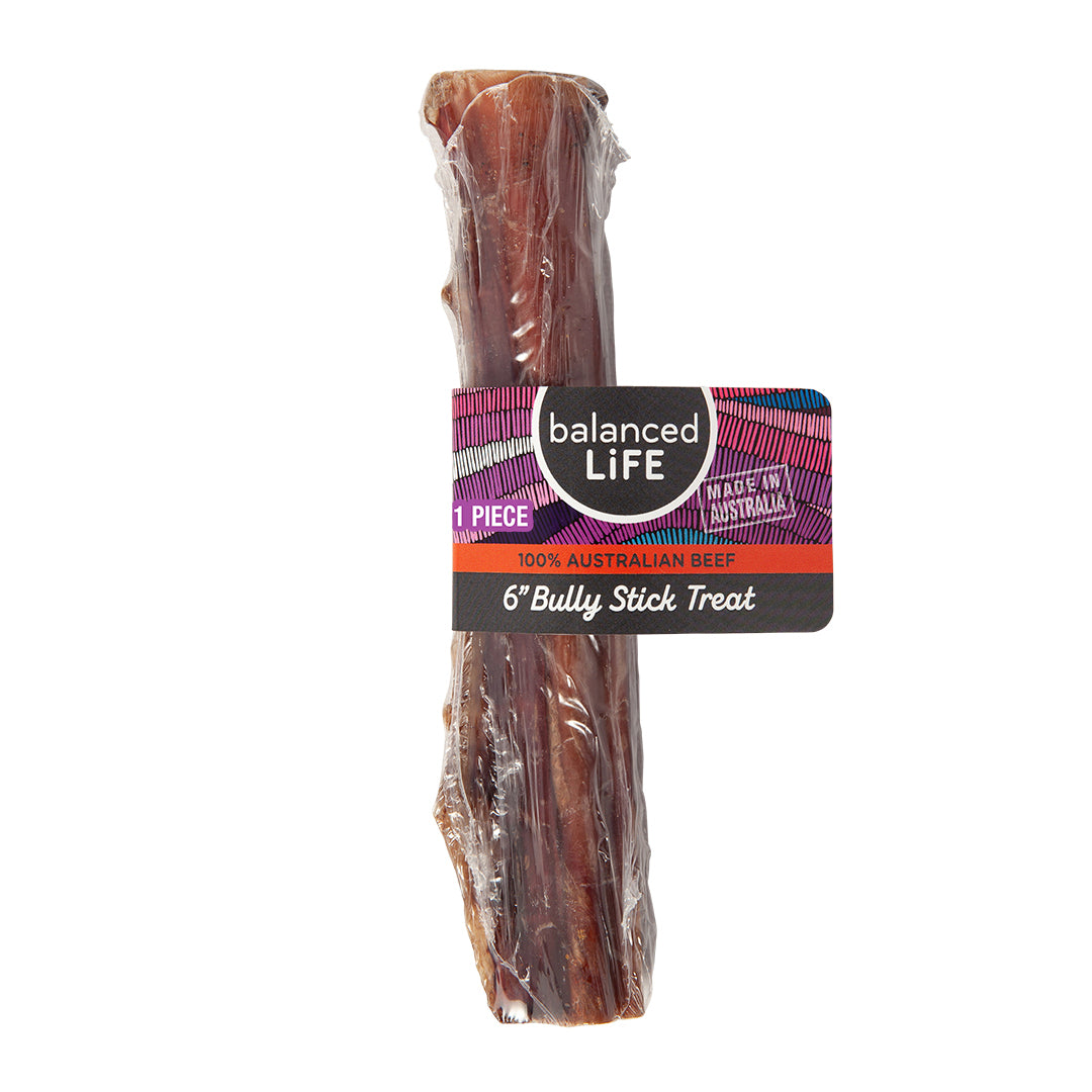 Balanced Life Australian Beef Bully Stick Dog Treat 15cm - Box of 35