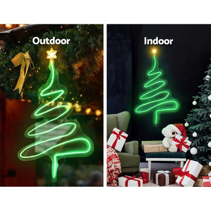 Jingle Jollys Christmas Lights 114cm Fairy Light Green Tree Decorations