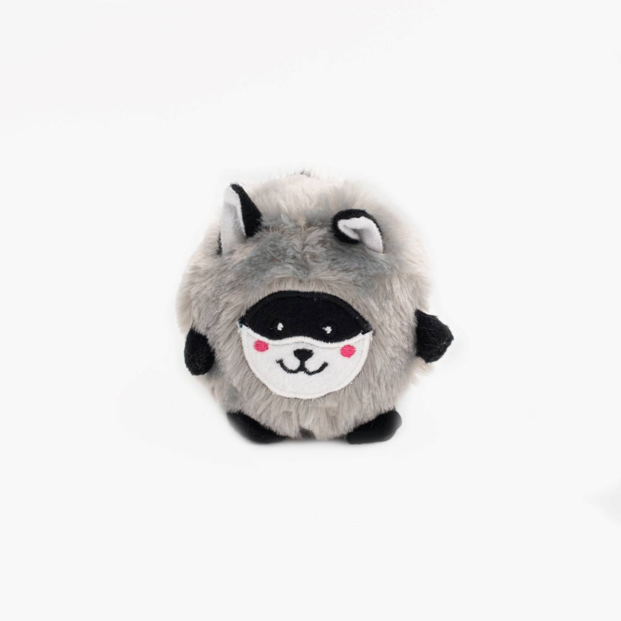 Zippy Paws Bushy Throw Crinkly Plush Fetch Dog Toy - Raccoon